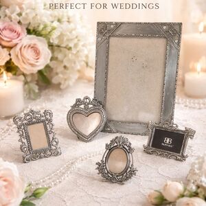 Vintage Mini Ornate Picture Frame Set Wedding Decor.